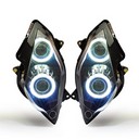 077 Headlight Honda Vfr800 Vfr 800 2002-2012 Led Angel Halo Eyes Hid Kit